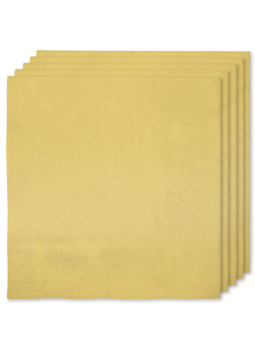 Kit décoration fête doré Premium 8 personnes - Gamme couleur unie
