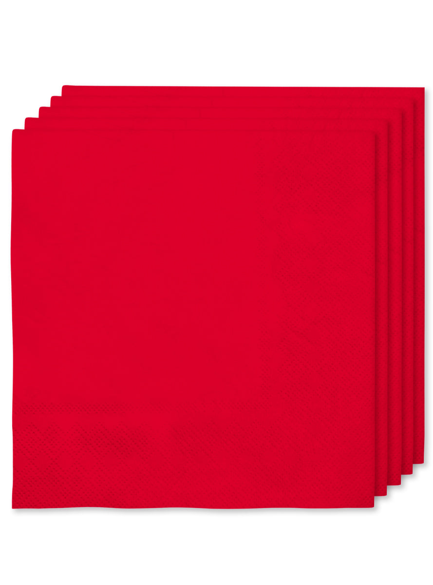 Kit décoration fête rouge Premium 8 personnes - Gamme couleur unie