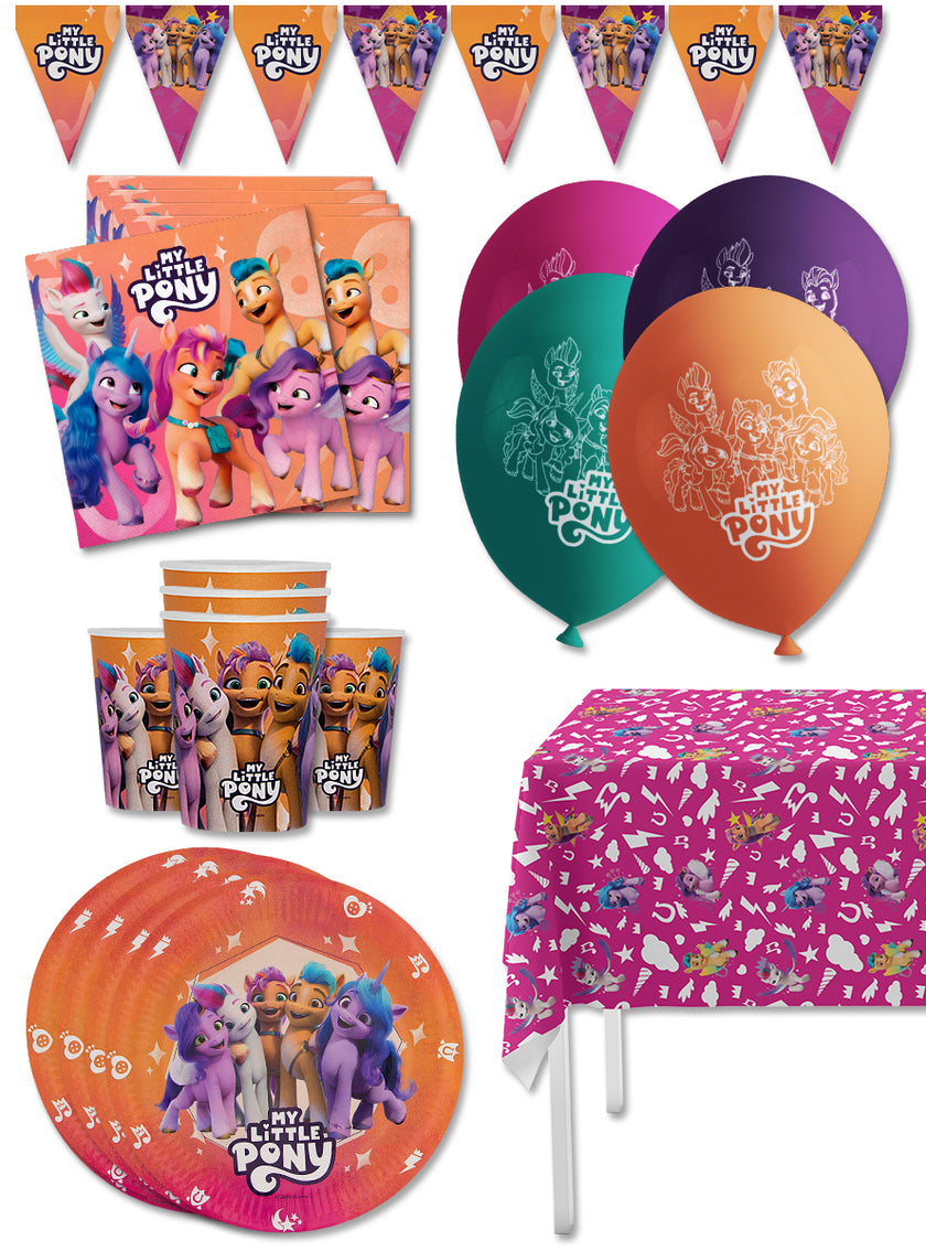 Kit décoration anniversaire My Little Pony Premium 8 personnes