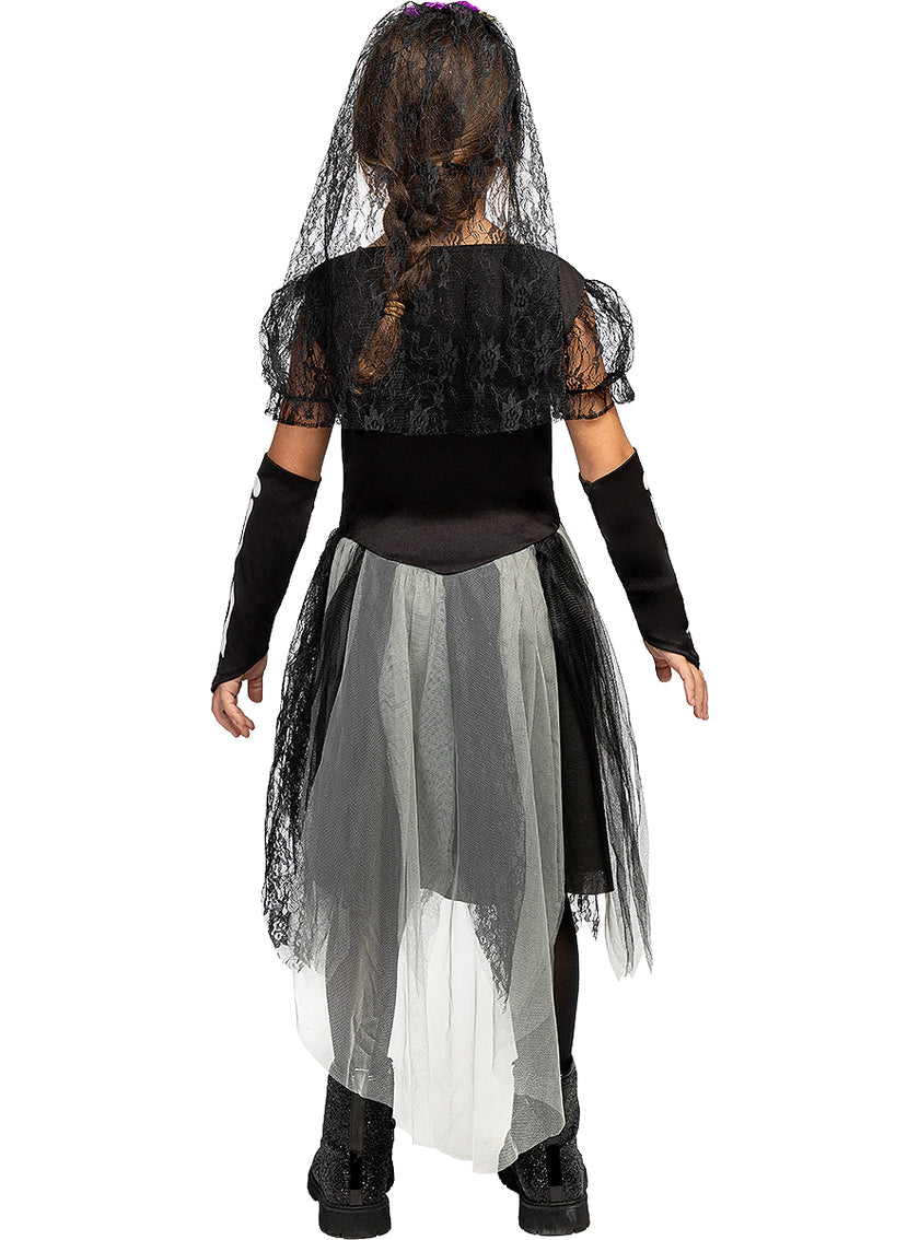 Déguisement mariée squelette fille