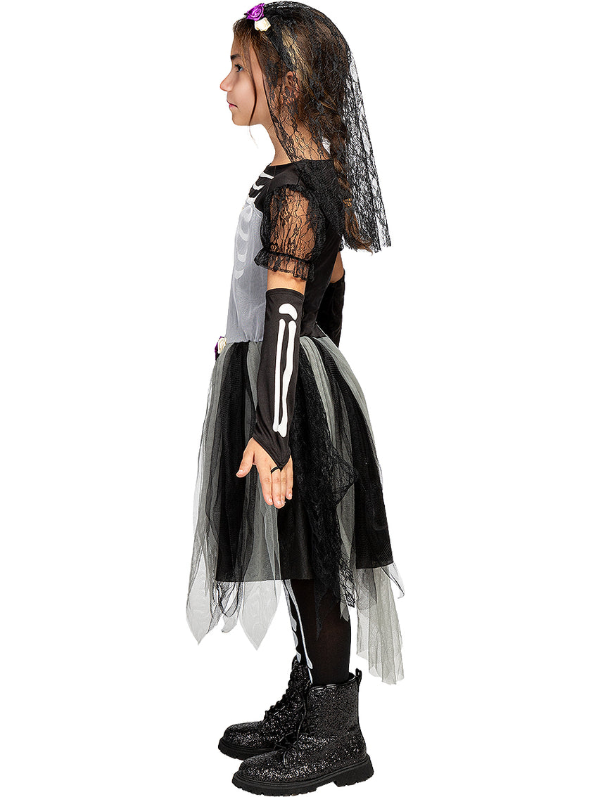 Déguisement mariée squelette fille