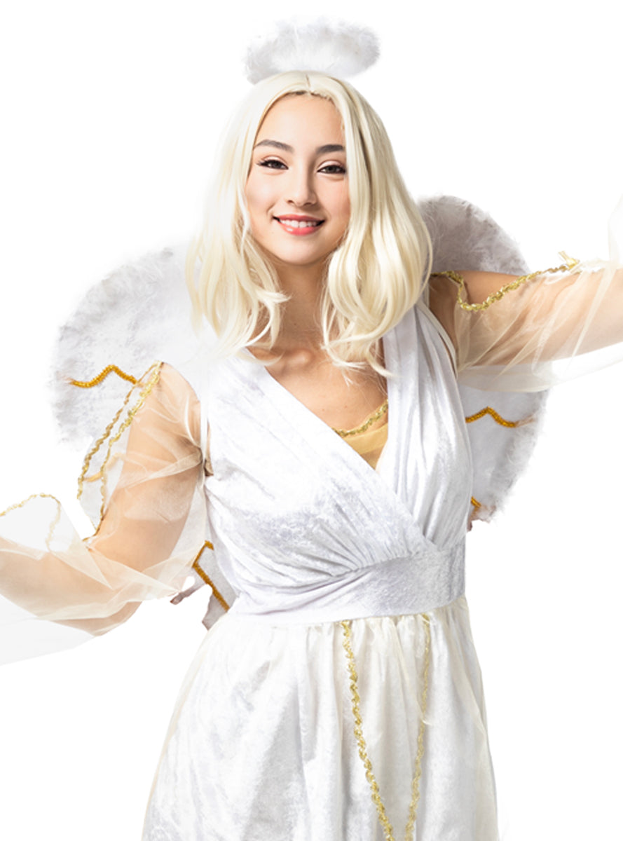 Ailes d'ange blanches et dorées