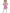 Déguisement pompon girl rose fille