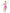 Déguisement pompon girl rose femme