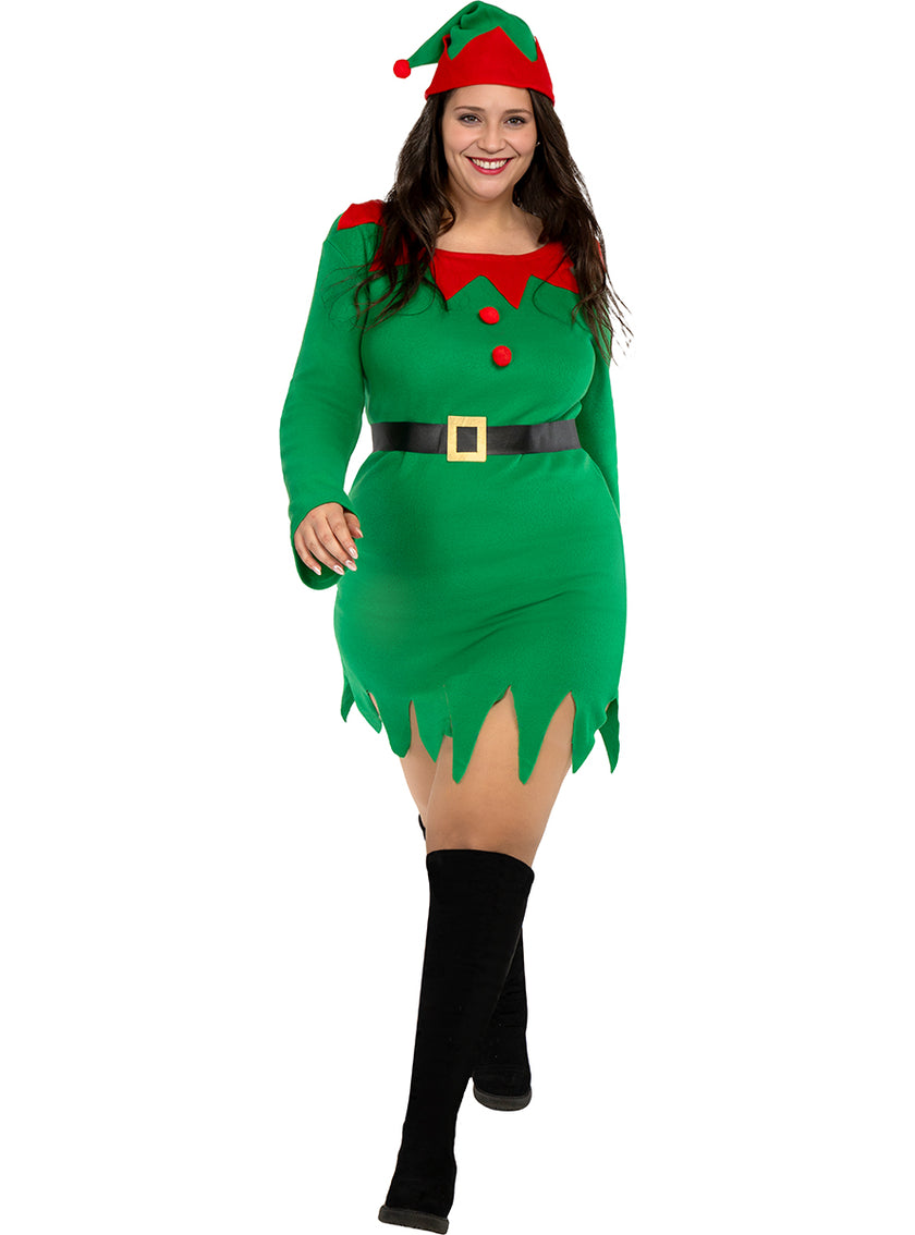 Déguisement lutin de noël femme grande taille