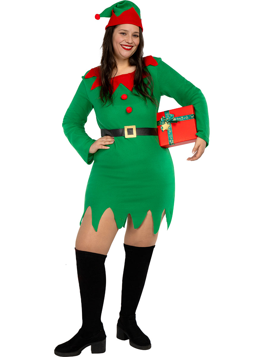 Déguisement lutin de noël femme grande taille