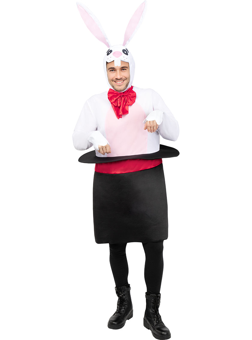 Déguisement lapin dans son chapeau adulte