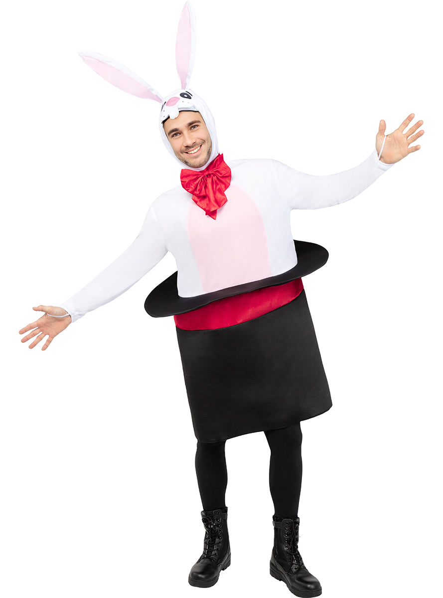 Déguisement lapin dans son chapeau adulte