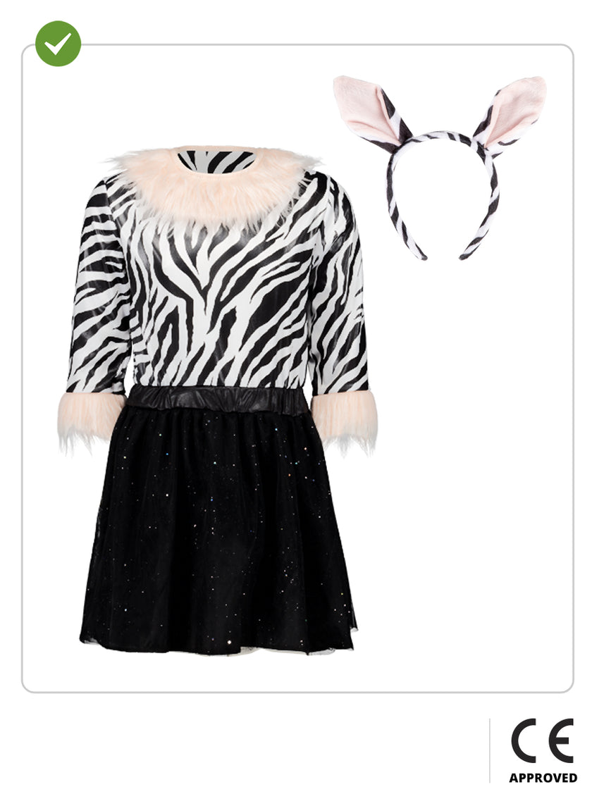 Déguisement de zèbre avec tutu pour fille