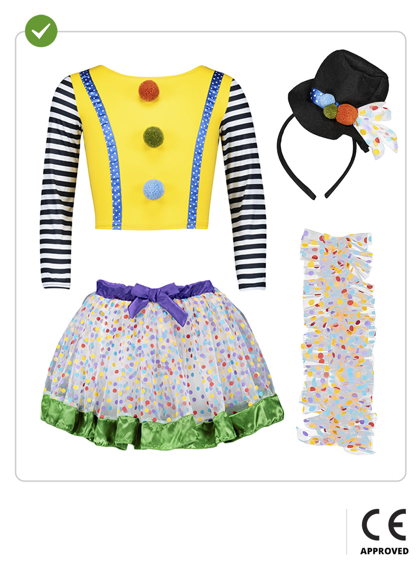 Déguisement clown Deluxe fille