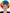 Perruque de clown arc-en-ciel enfant