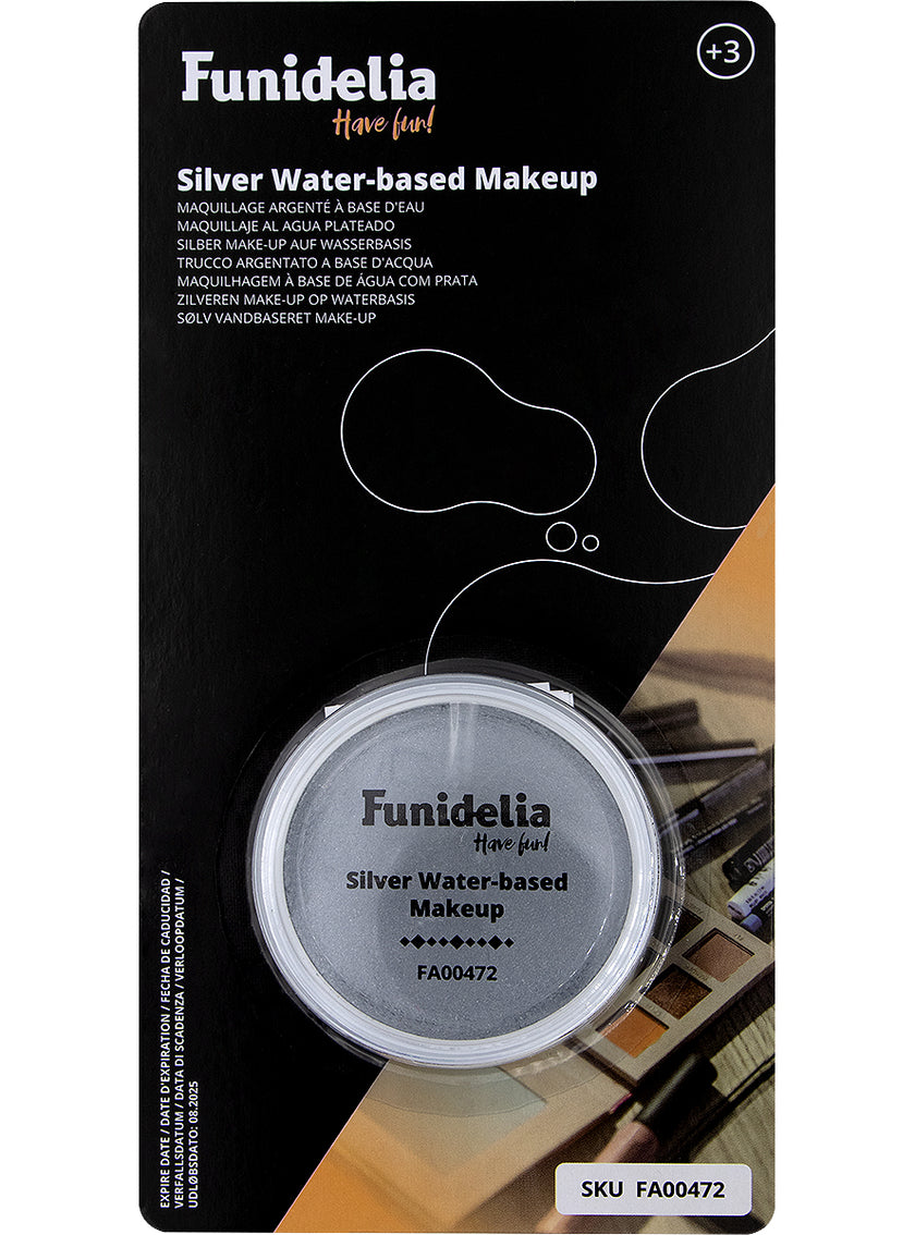 Maquillage à l'eau argenté