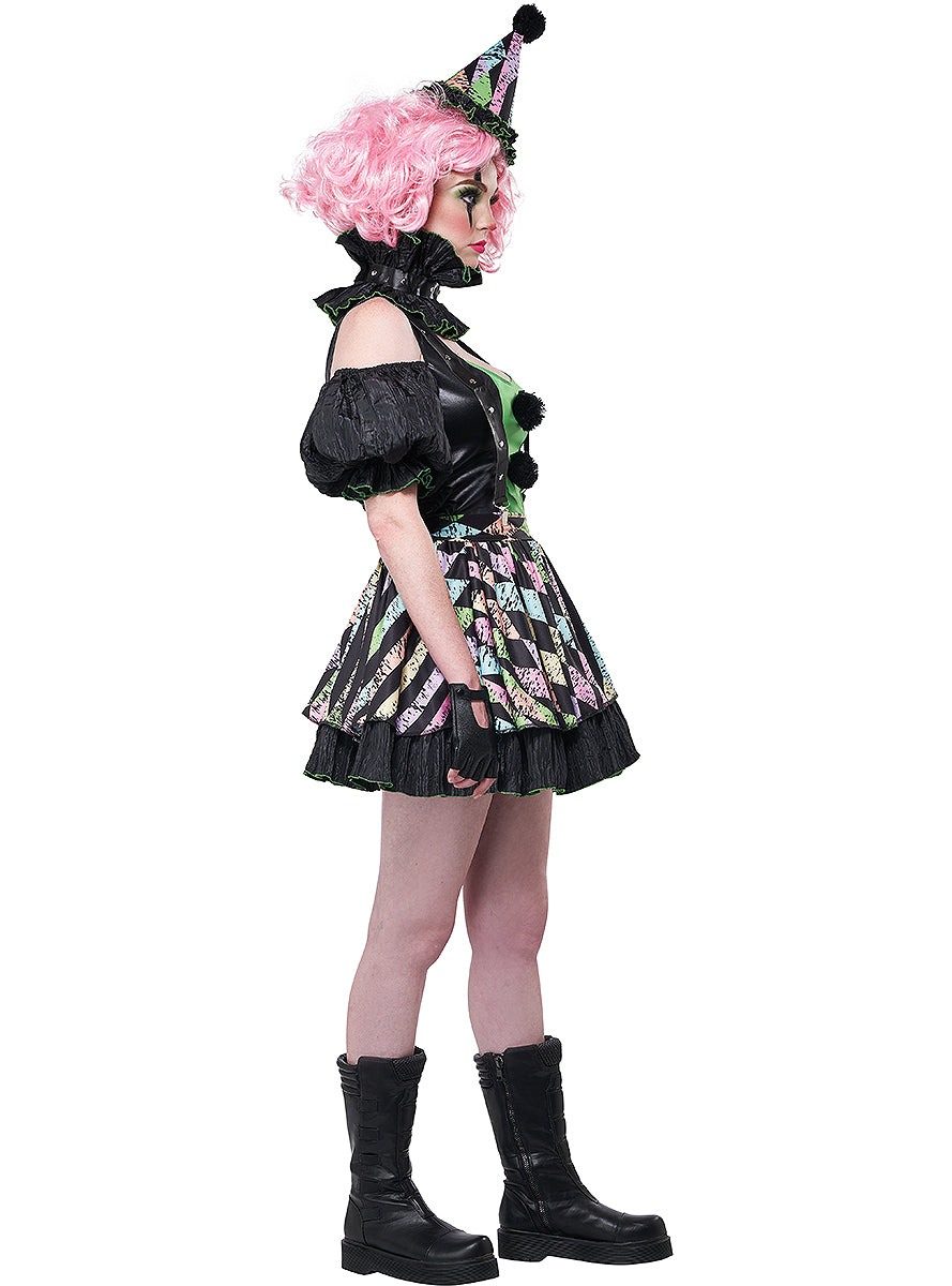 Déguisement clown terrifiant du cirque femme
