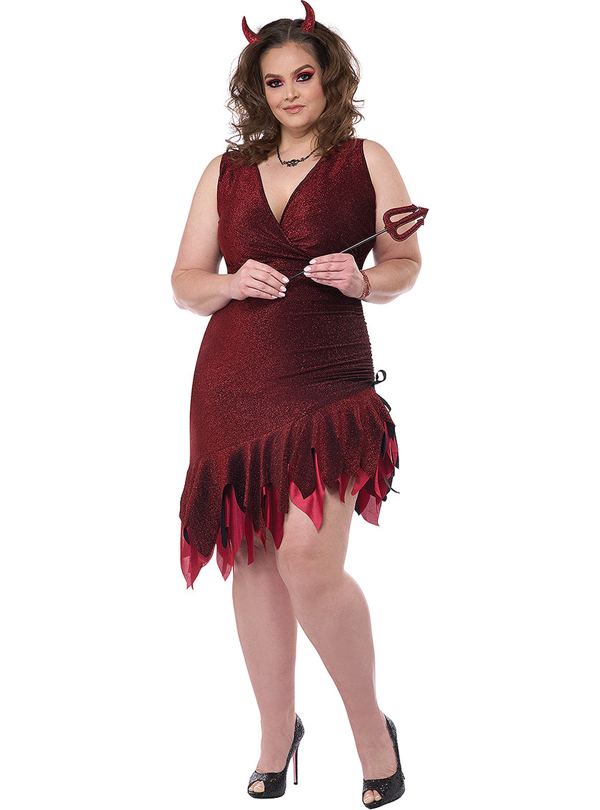 Déguisement diablesse spectaculaire femme grande taille