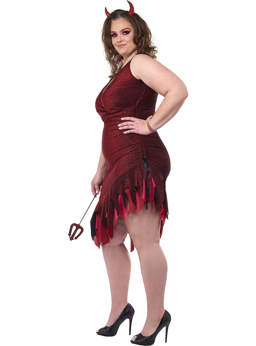 Déguisement diablesse spectaculaire femme grande taille