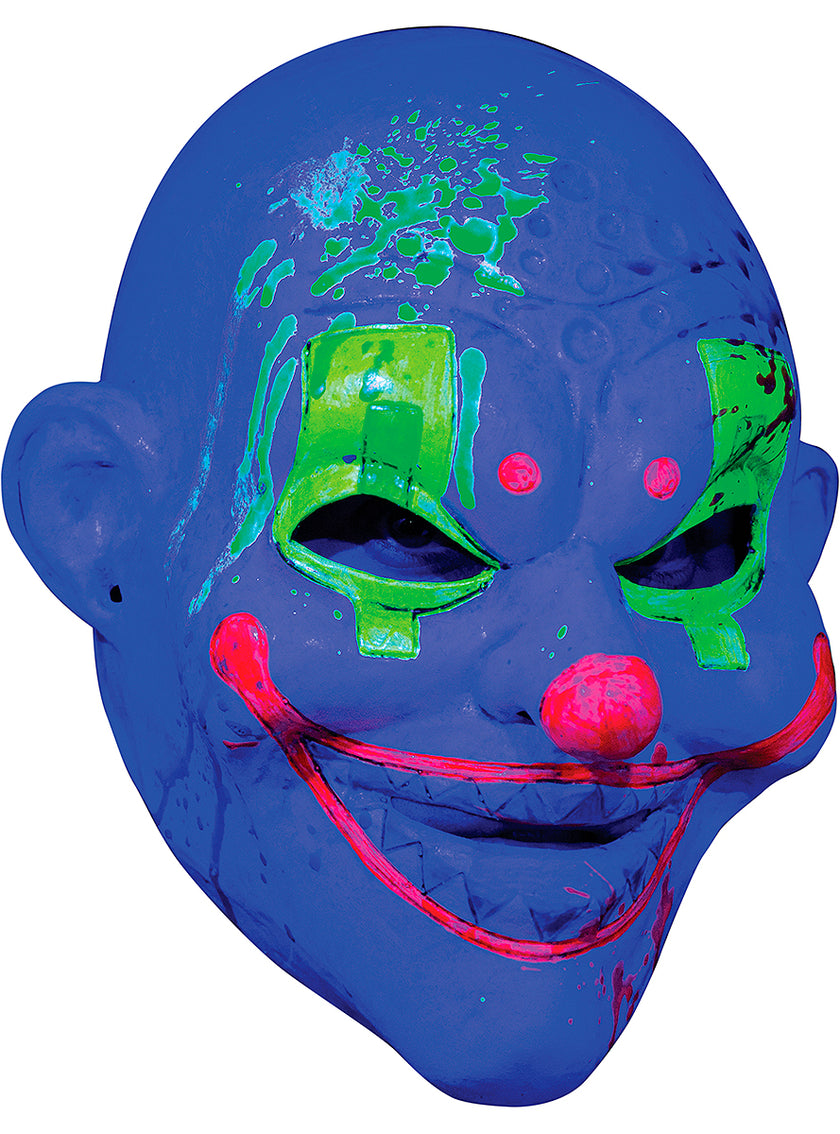 Masque de clown terrifiant avec effet néon