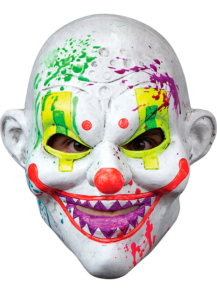 Masque de clown terrifiant avec effet néon