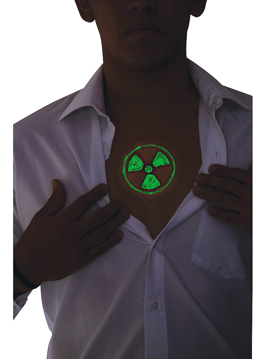 Blessure radioactive phosphorescente dans le noir