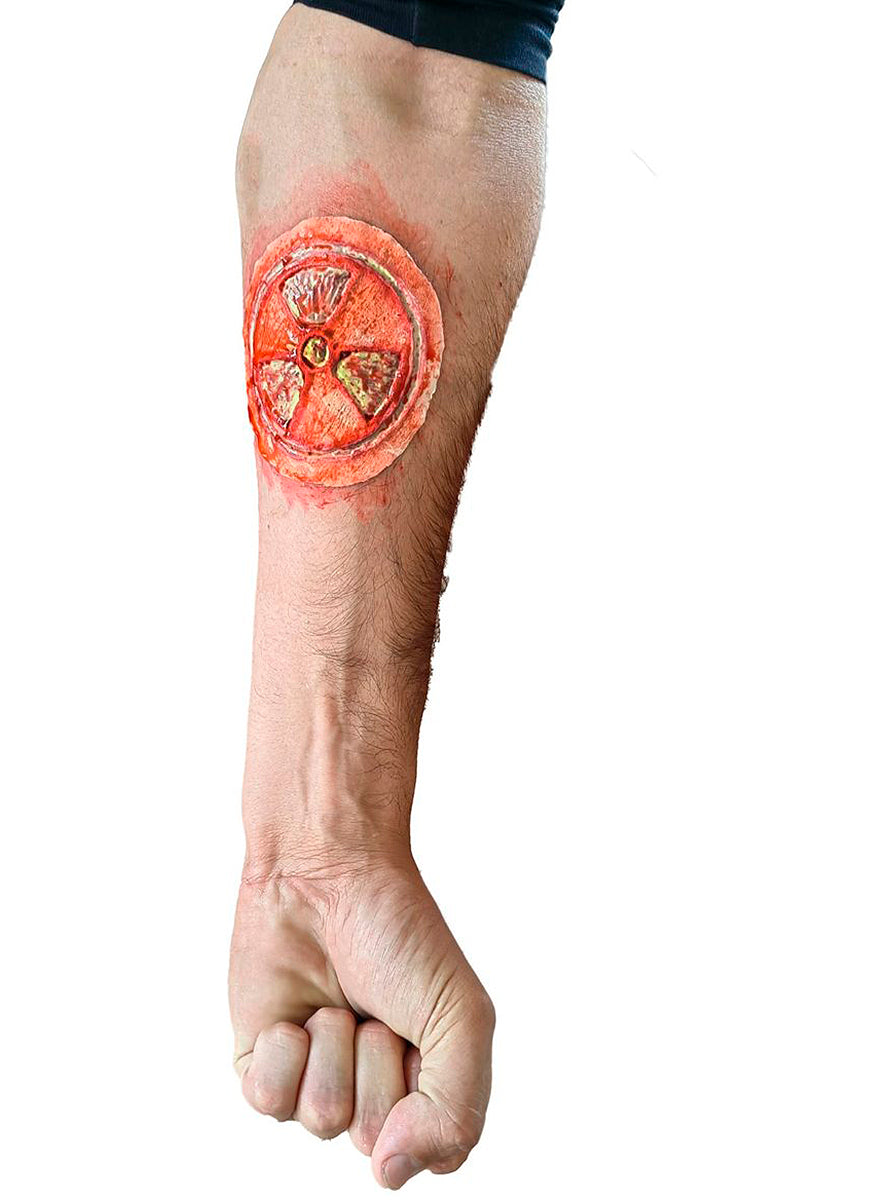 Blessure radioactive phosphorescente dans le noir