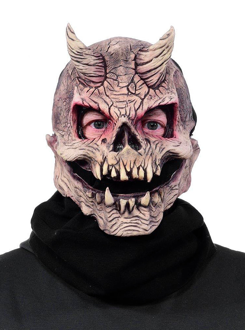 Masque de crâne de diable avec bouche amovible