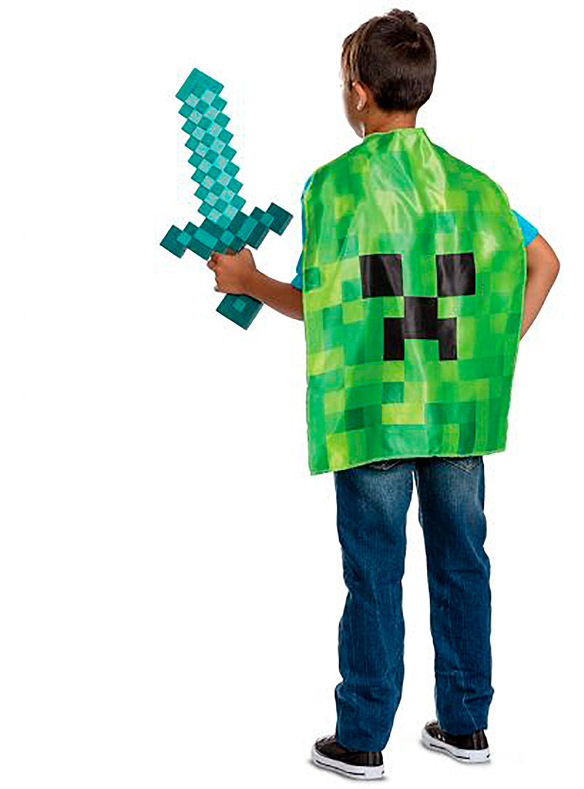 Kit épée et cape Creeper - Minecraft