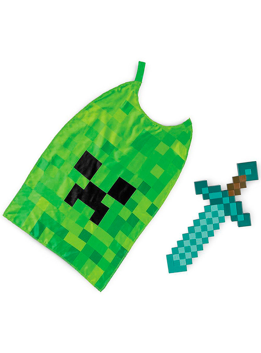 Kit épée et cape Creeper - Minecraft