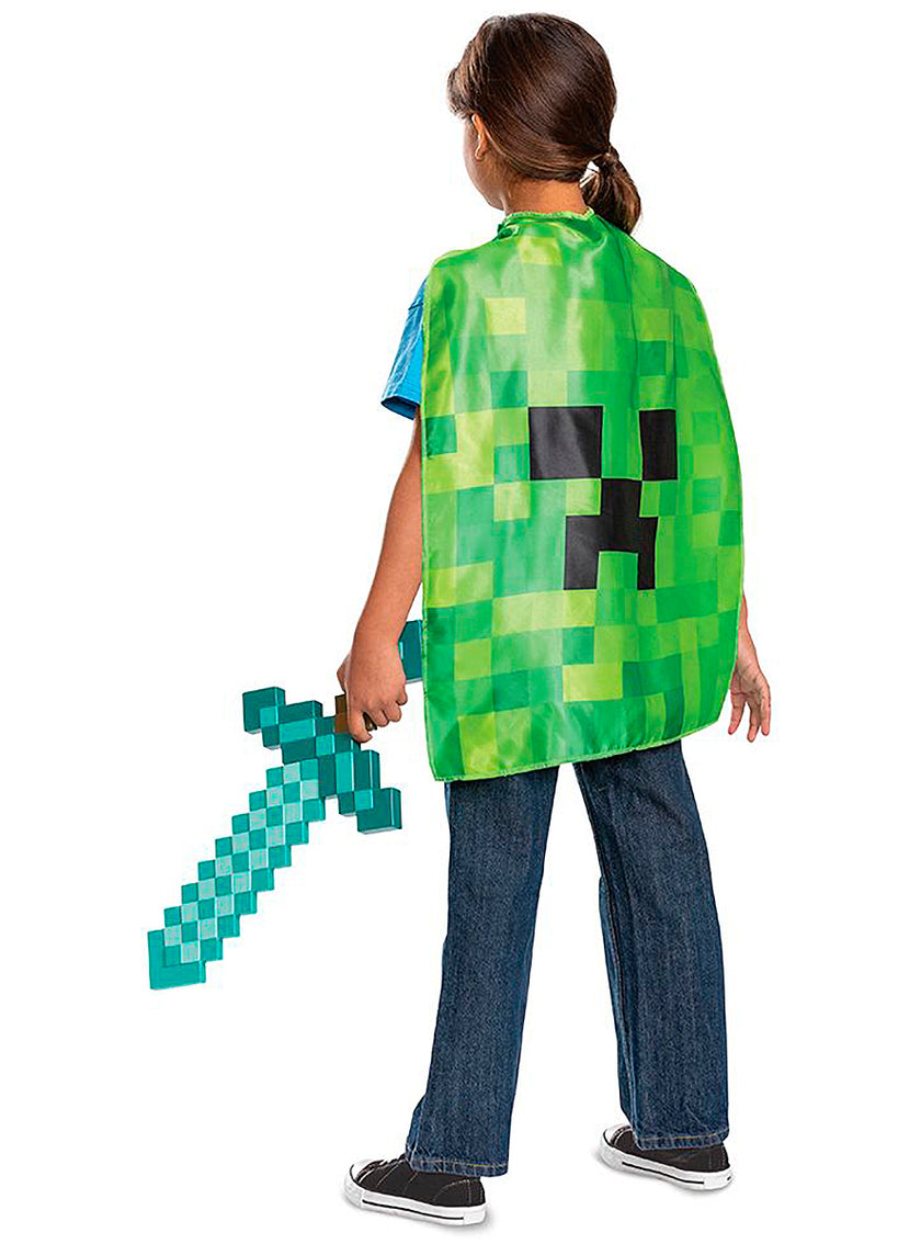 Kit épée et cape Creeper - Minecraft