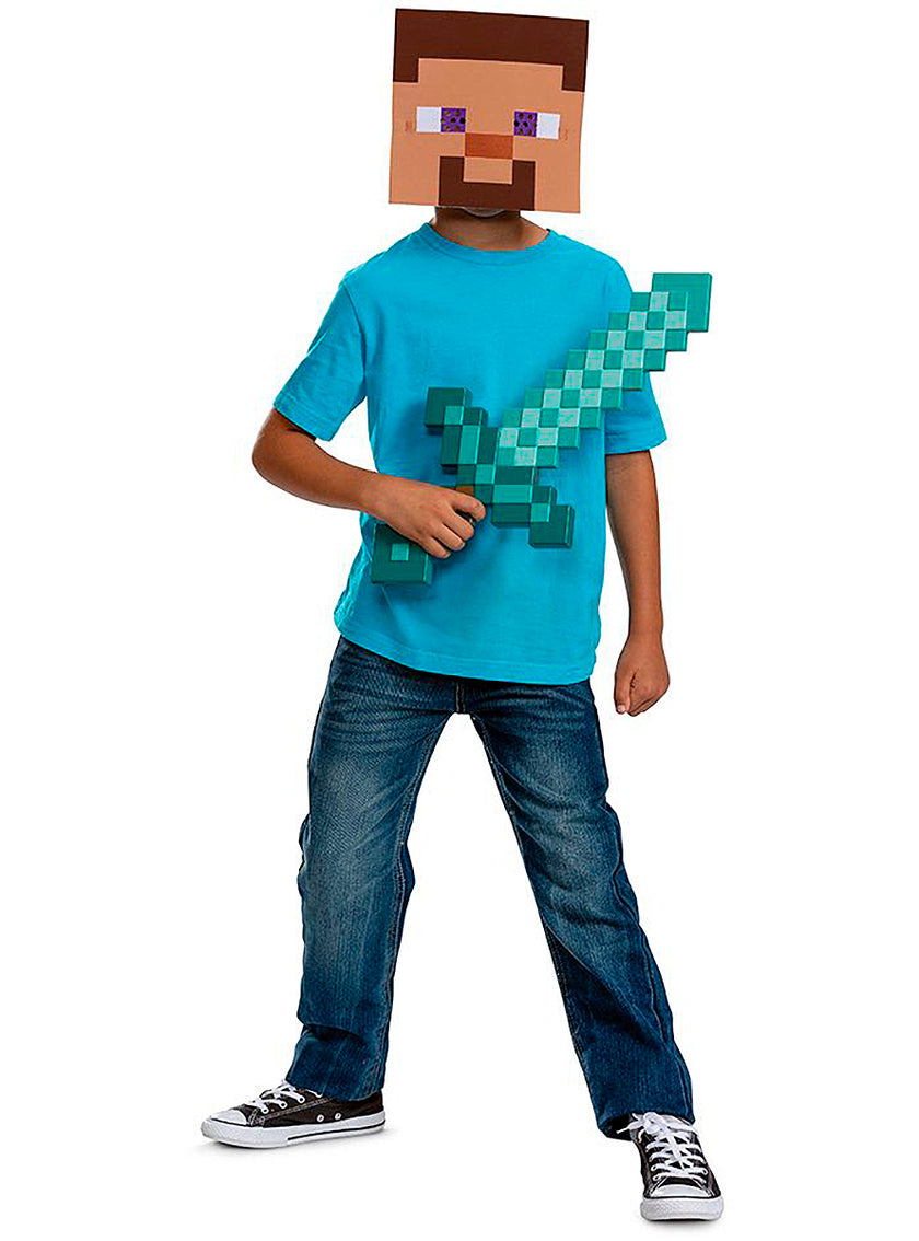 Kit épée et masque Steve - Minecraft