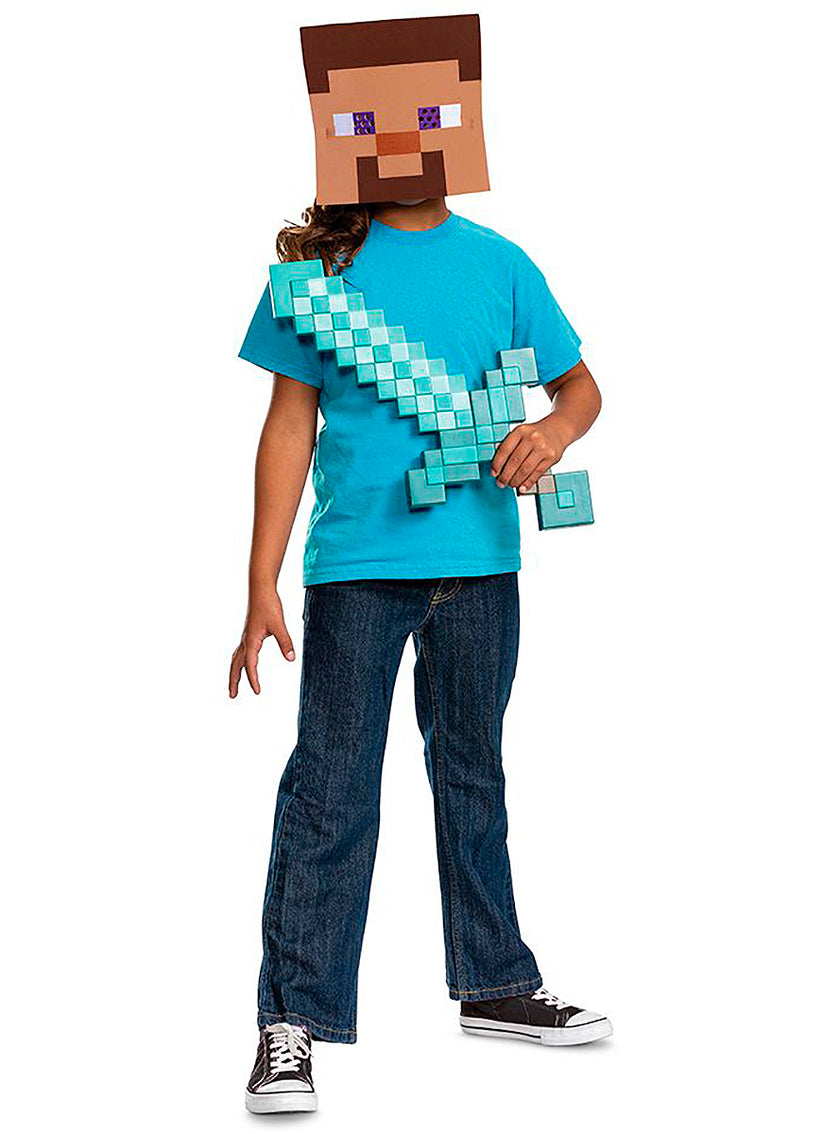 Kit épée et masque Steve - Minecraft