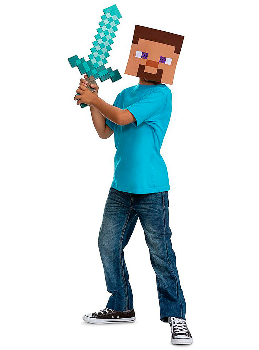 Kit épée et masque Steve - Minecraft