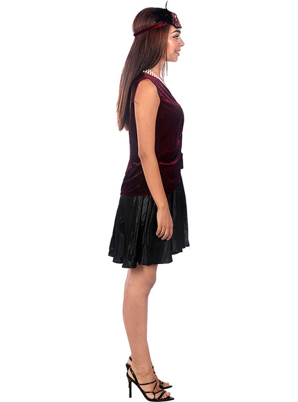 Déguisement charleston velours femme