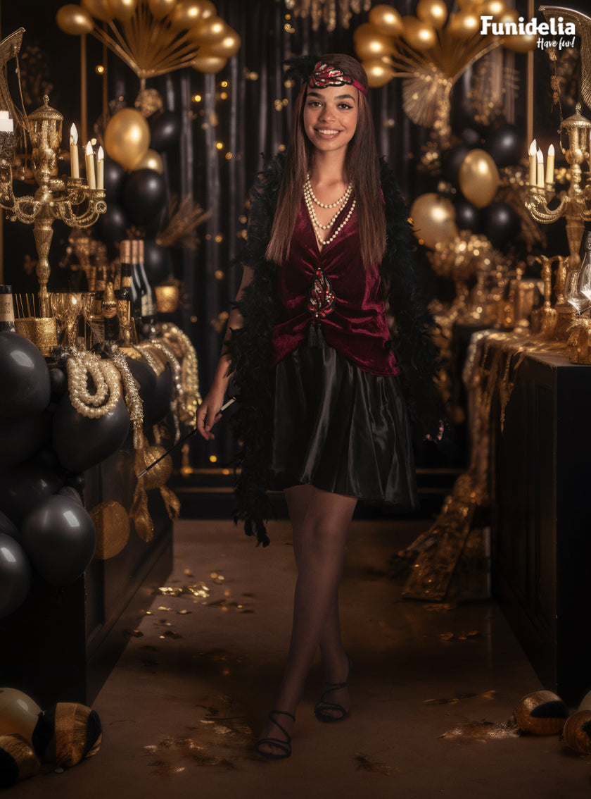 Déguisement charleston velours femme