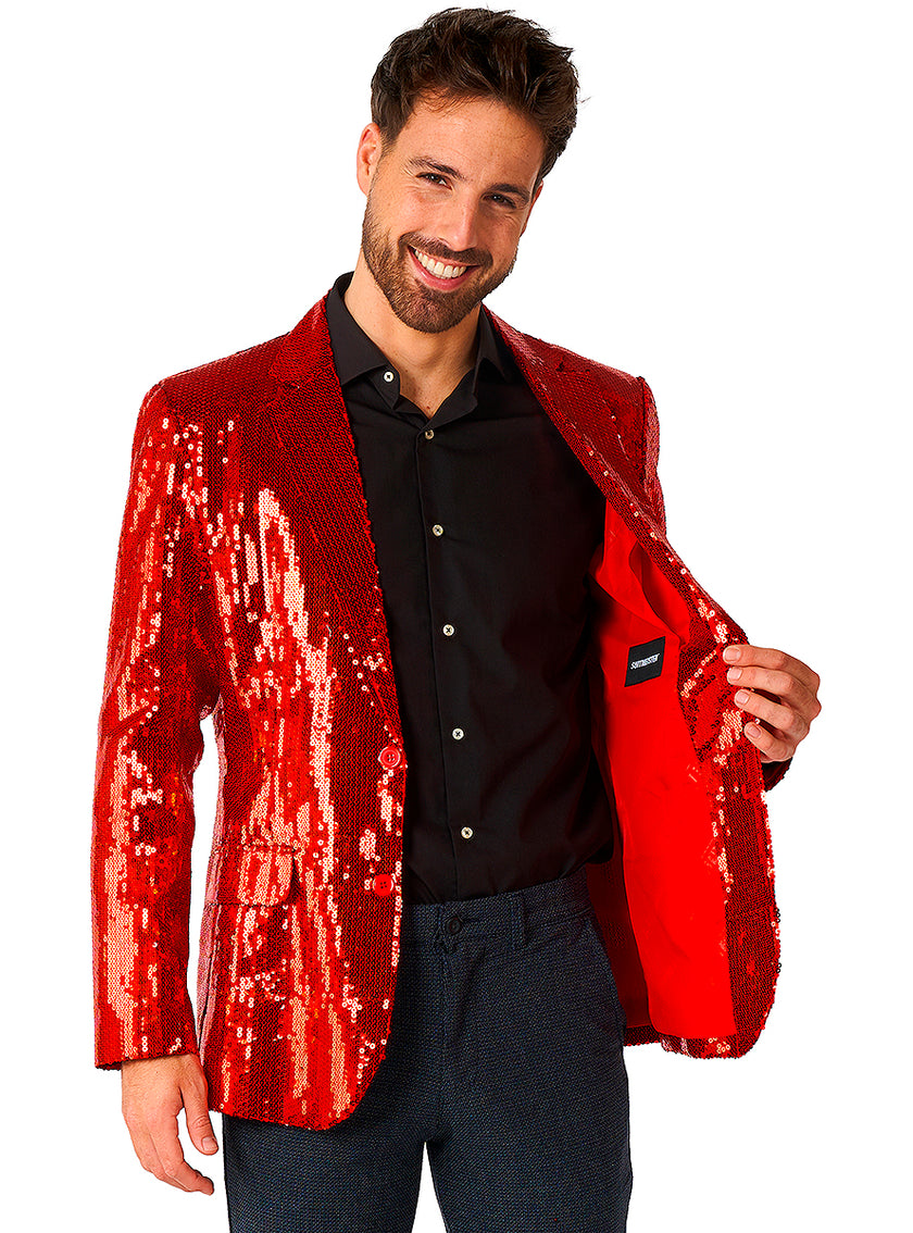 Blazer à paillettes rouges - Suitmeister