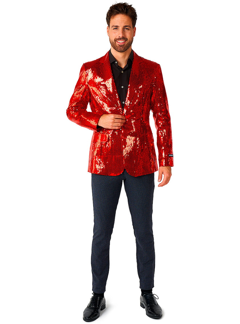 Blazer à paillettes rouges - Suitmeister