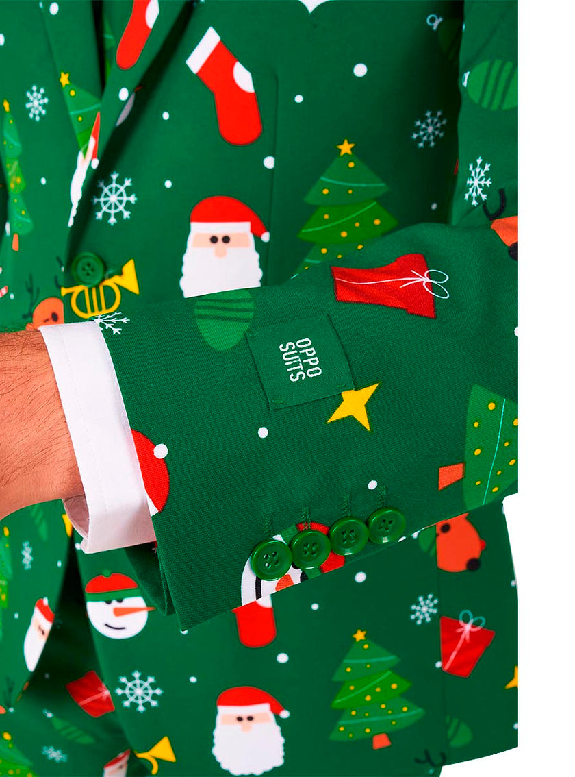 Costume Père Noel vert 