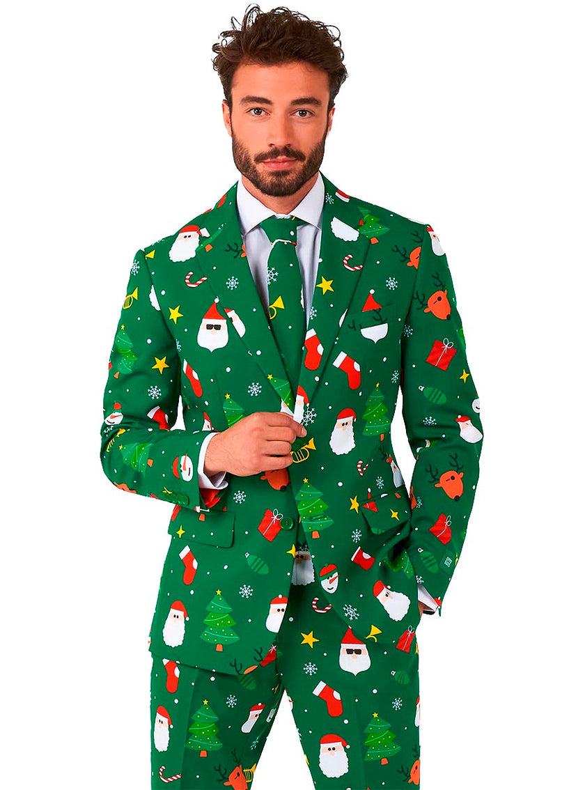 Costume Père Noel vert 