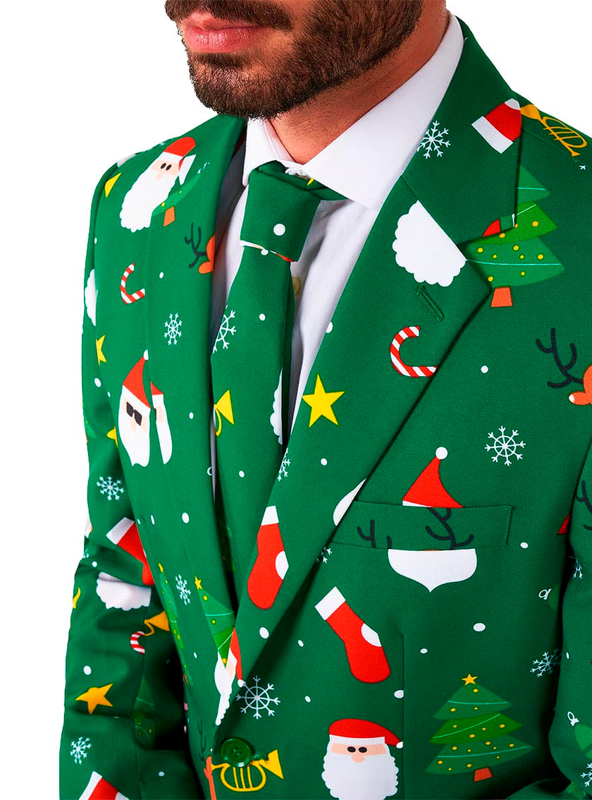 Costume Père Noel vert 
