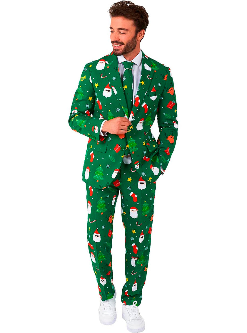 Costume Père Noel vert 