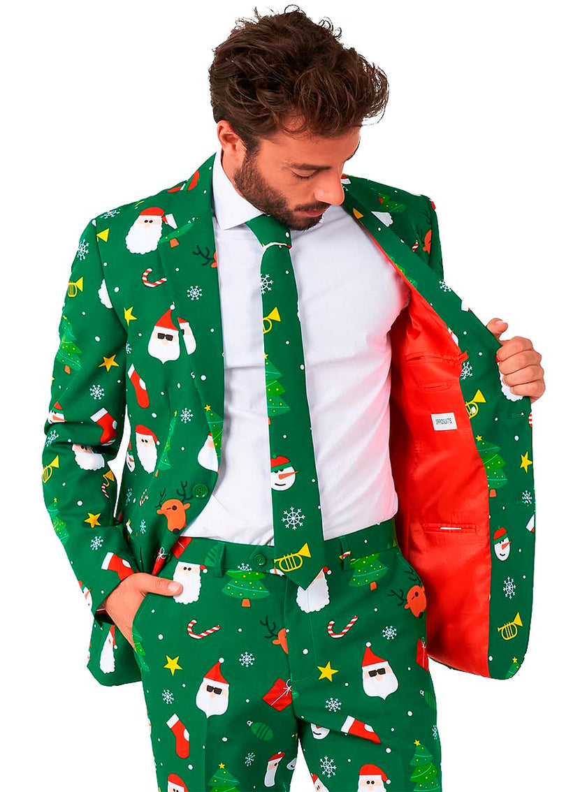Costume Père Noel vert 