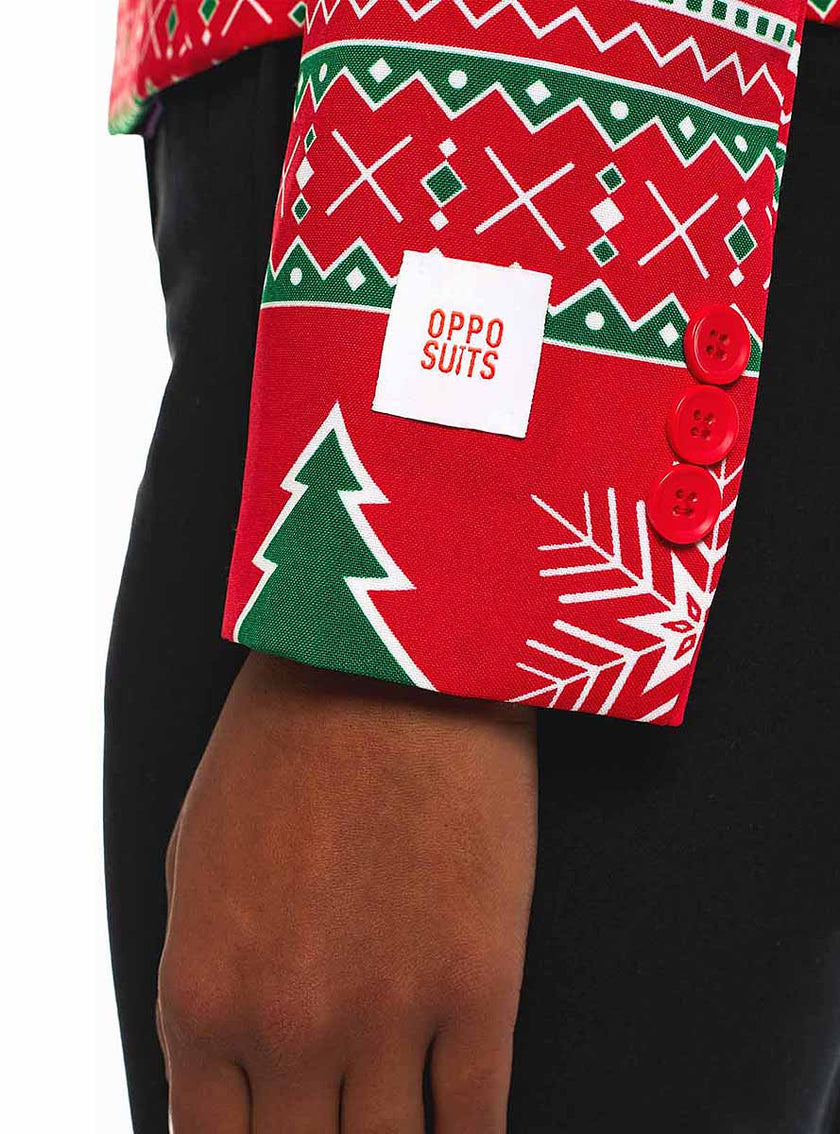 Blazer noël rouge femme - Opposuits