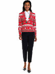 Blazer noël rouge femme - Opposuits