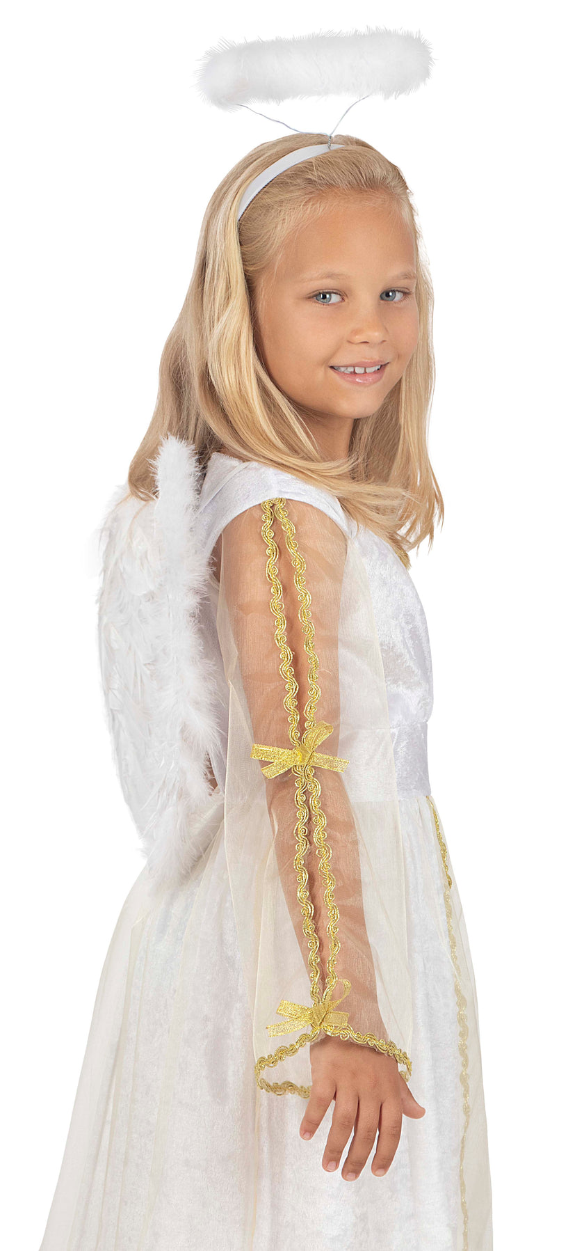 Ailes d'ange blanches et dorées enfant