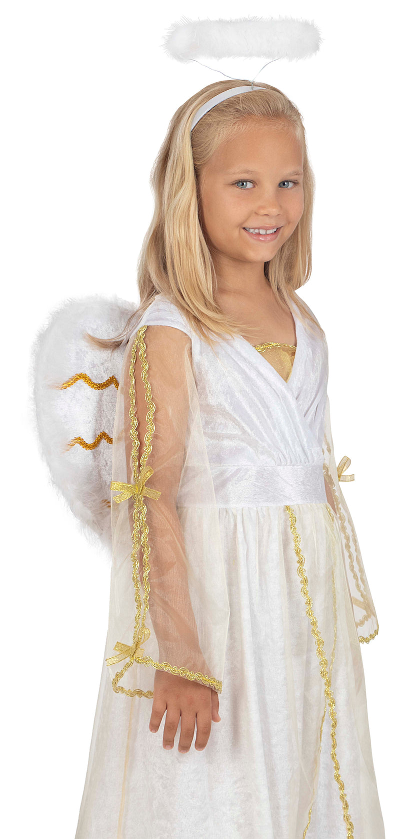 Ailes d'ange blanches et dorées enfant