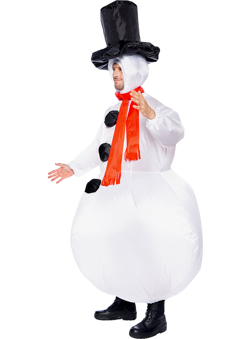 Déguisement bonhomme de neige gonflable adulte