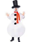 Déguisement bonhomme de neige gonflable adulte