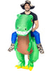Déguisement porte-moi dinosaure explorateur gonflable adulte