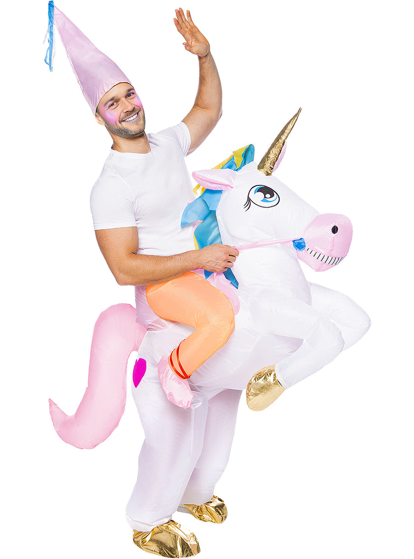 Déguisement porte-moi licorne gonflable adulte