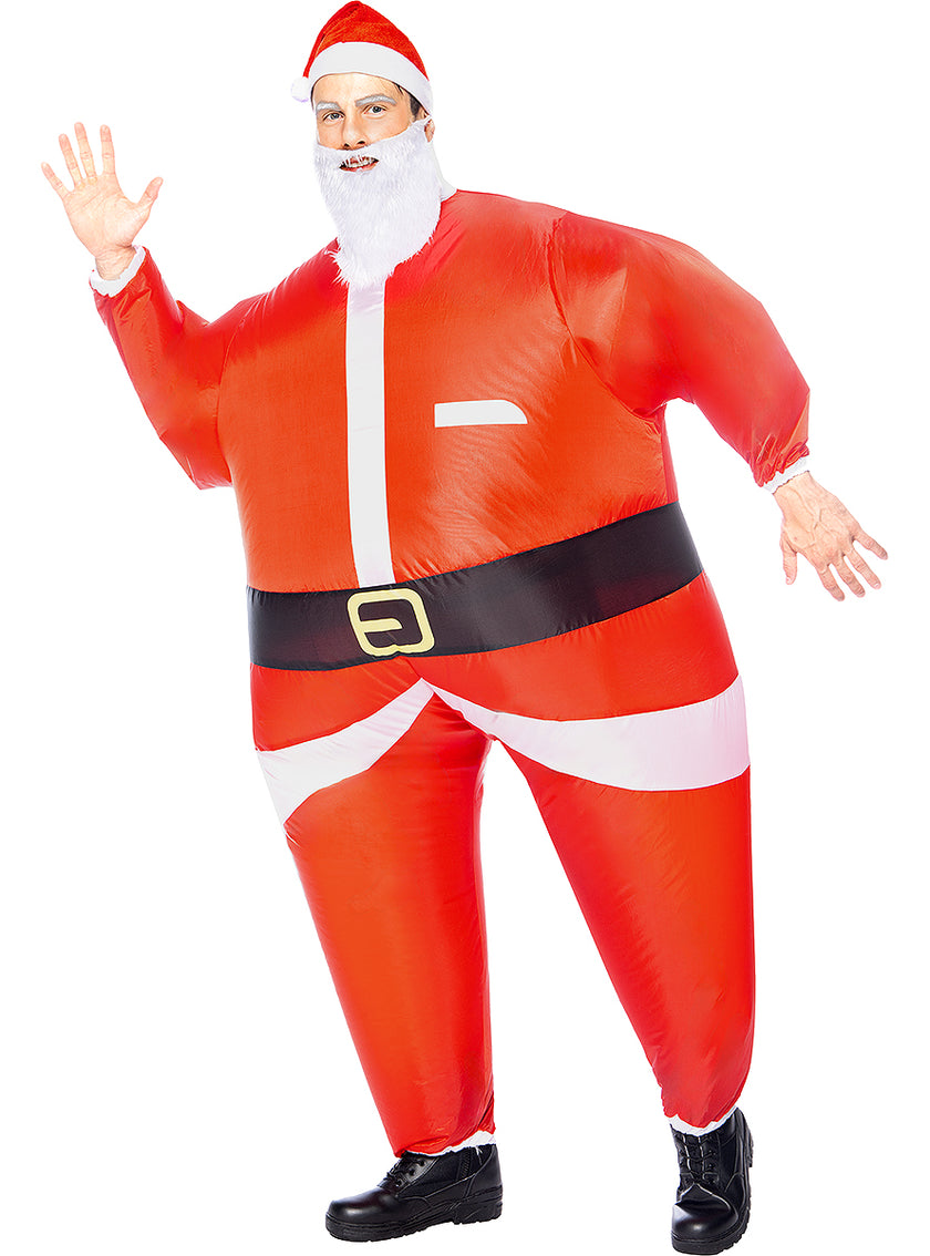 Déguisement père noël gonflable adulte