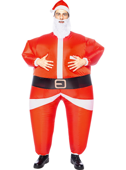 Déguisement père noël gonflable adulte