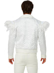 Veste Elton John avec plumes homme